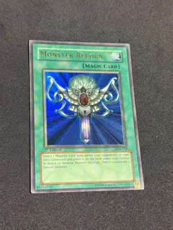 Yugioh Monster Reborn LOB-118 1st Edition Ultra Rare GLOSSY NM/VLP - Image 3