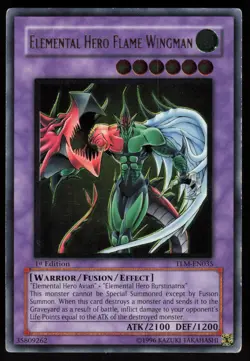 Elemental HERO Flame Wingman TLM-EN035 Ultimate Rare 1st Edition GOLD Yu-Gi-Oh - Image 1