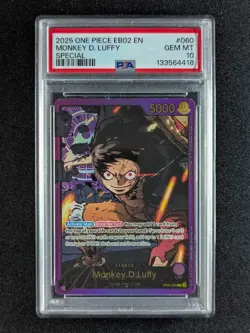 2025 One Piece Anime 25th MONKEY D. LUFFY Special Leader English EB02-060 PSA 10 - Image 1