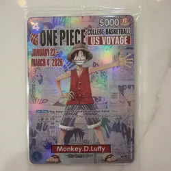 Monkey.D.Luffy (055) (College Basketball US Voyage) P-055 One Piece Promotion... - Image 1