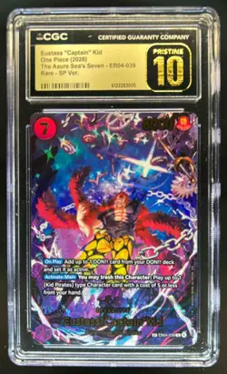 2026 One Piece Azure Sea's Seven Eustass Captain Kid SP EB04-039 CGC 10 Pristine - Image 1