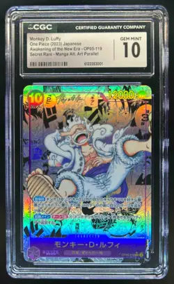 2023 One Piece Awakening Japanese Monkey D Luffy Manga Alt Art #OP05-119 CGC 10 - Image 1