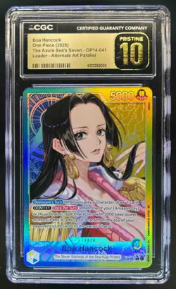 2026 One Piece Azure Sea's Seven Boa Hancock Pristine Alt Art #OP14-041 CGC 10 - Image 1