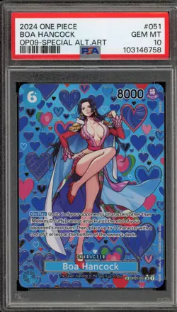 One Piece CCG Boa Hancock Special Alternate Art OP07-051 PSA 10 Gem Mint - Image 1