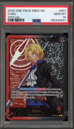 One Piece CCG Sabo Special OP05-001 PSA 10 Gem Mint - Image 1