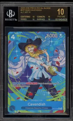 One Piece CCG Cavendish Royal Blood Alternate Art OP10-045 BGS 10 BLACK LABEL - Image 1