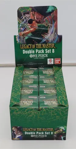 One Piece TCG Legacy Of The Master OP12 Double Pack -Lot Of 8- DP08 FULL DISPLAY - Image 1