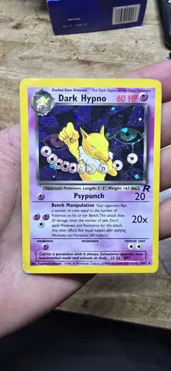 Dark Hypno holo rare trading card from the 2000 Team Rocket set. - Image 1