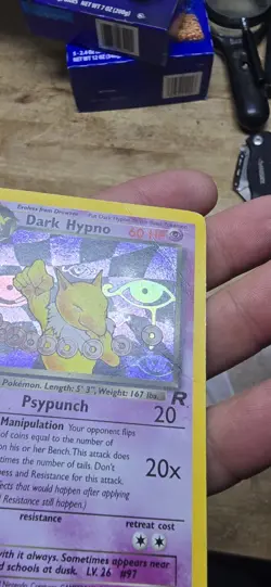 Dark Hypno holo rare trading card from the 2000 Team Rocket set. - Image 2