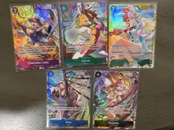 One Piece Trading Card Game EB03 Heroines Lot Uta Hina Kujyaku Carrot Linlin NM - Image 1
