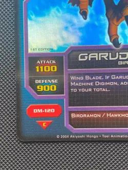 HOLO DM-120 Garudamon Digimon CCG Card Hybrid Warriors Foil 1st Edition 2004 - Image 5