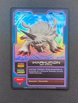 HOLO DM-113 Ikkakumon Digimon CCG Card Hybrid Warriors Foil 1st Edition 2004 - Image 1