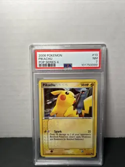 PSA 7 Near Mint Holo Pikachu 13/17 Pop Series 4 Pokemon Card - Image 2