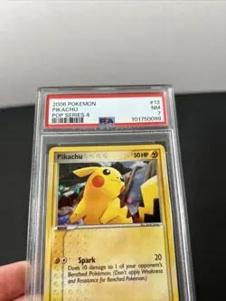 PSA 7 Near Mint Holo Pikachu 13/17 Pop Series 4 Pokemon Card - Image 3