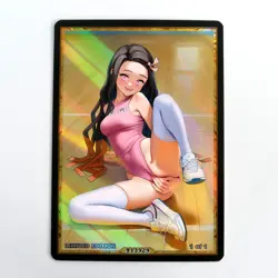 KAMADO NEZUKO Waifu Anime Card LIMITED 1/1 Custom TCG Holo T13929 - Image 1