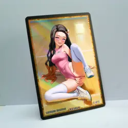 KAMADO NEZUKO Waifu Anime Card LIMITED 1/1 Custom TCG Holo T13929 - Image 2