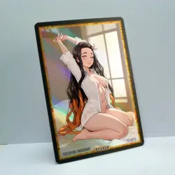 KAMADO NEZUKO Waifu Anime Card LIMITED 1/1 Custom TCG Holo T13926 - Image 2