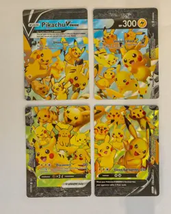 Pikachu V-Union [Set of 4 and Jumbo Size] SWSH: Sword & Shield Promo Cards Holo - Image 4