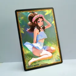 HILDA Waifu Anime Card LIMITED 1/1 Custom TCG Holo Goddess Story ACG T13918 - Image 2