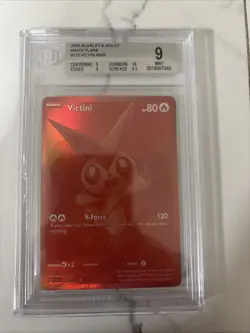 2025 Pokemon White Flare Victini BWR Beckett 9 BGS Graded Card - Image 1