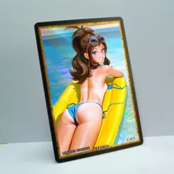 HILDA Waifu Anime Card LIMITED 1/1 Custom TCG Holo Goddess Story ACG T13915 - Image 2