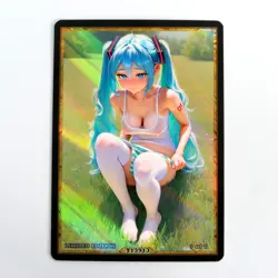 HATSUNE MIKU Waifu Anime Card LIMITED 1/1 Custom TCG Holo T13913 - Image 1