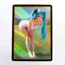 HATSUNE MIKU Waifu Anime Card LIMITED 1/1 Custom TCG Holo T13911 - Image 1