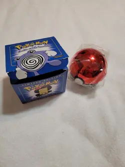 Pokemon Poliwhirl 23k Gold Plated Trading Card & Pokeball Burger King Sealed BLU - Image 1