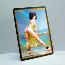 ERIKA Waifu Anime Card LIMITED 1/1 Custom TCG Holo Goddess Story ACG T13907 - Image 2