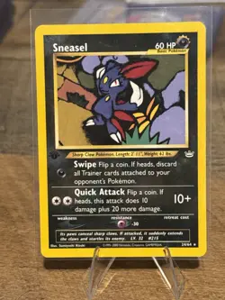 Sneasel 1st Edition 24/64 Neo Revelation NM-/LP+ WOTC Pokemon Card - Image 1
