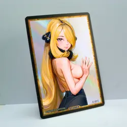 CYNTHIA Waifu Anime Card LIMITED 1/1 Custom TCG Holo Goddess Story ACG T13899 - Image 2