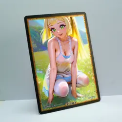 LILLIE MALLOW Waifu Anime Card LIMITED 1/1 Custom TCG Holo T13883 - Image 2