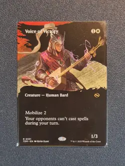 MTG Voice of Victory - Borderless - Tarkir: Dragonstorm - TDM - Near Mint+ - Image 1
