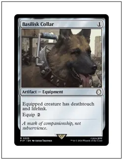 1x Basilisk Collar, Fallout, Magic the Gathering MTG NM - Image 1