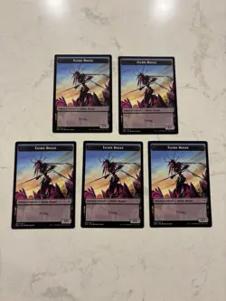 Magic the Gathering MTG Faerie Rogue 5 Tokens Set - Image 1