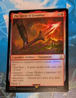 MTG *FOIL * Assassin's Creed Rare THE SPEAR OF LEONIDAS NM - Image 1