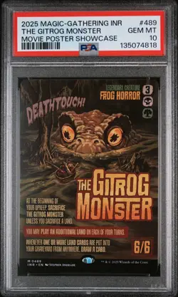 2025 MTG INNISTRAD REMASTERED MOVIE POSTER SC #0489 THE GITROG MONSTER PSA 10 - Image 1