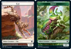 Cat Token // Insect Token - Foil x1 NM Magic the Gathering 1x Zendikar Rising mt - Image 1