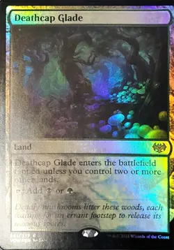 MtG Deathcap Glade Innistrad: Crimson Vow 2021 Wizards Foil Rare Land 261/277 - Image 1