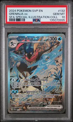 2024 POKEMON SVP EN-SV BLACK STAR PROMO #132 GRENINJA EX PSA 10 - Image 1