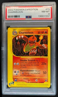 2002 Pokemon Expedition Set Charmeleon #73/165 PSA 8 - Image 1