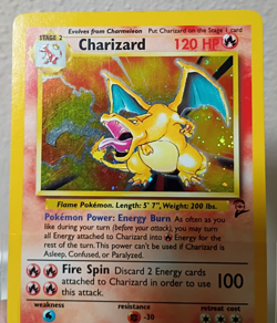 Pokemon Charizard Base Set 2 2000 Out Of Print With Swirl NM+ - Image 3