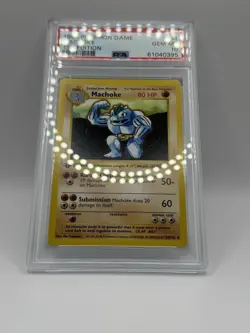 1999 Pokemon Base Set Shadowless 1st Edition Machoke PSA 10 - Image 2