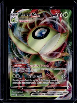 2021 Pokemon SWSH Chilling Reign Celebi VMAX #008/198 - Image 1