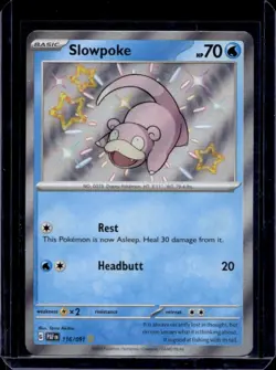 2024 Pokemon Paldean Fates Slowpoke Shiny Rare 116/091 - Image 1