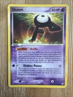 Unown F - F/28 - Holo Rare DMG, English Pokemon EX Unseen Forces - Image 1