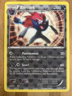 Pokemon TCG Cards: Zoroark #BW19 Holographic Rare and 3D Jumbo Card PLAYED - Image 1
