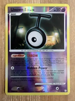 Pokemon - Unown T - 67/123 - Uncommon - Reverse Holo - Mysterious Treasures - LP - Image 1