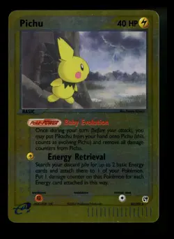 Pichu 20/100 EX Sandstorm 2003 Reverse Rare Holo e-Series Pokemon Card TCG - Image 1