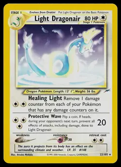 Pokemon Card - Light Dragonair Neo Destiny 22/105 Rare - Image 1